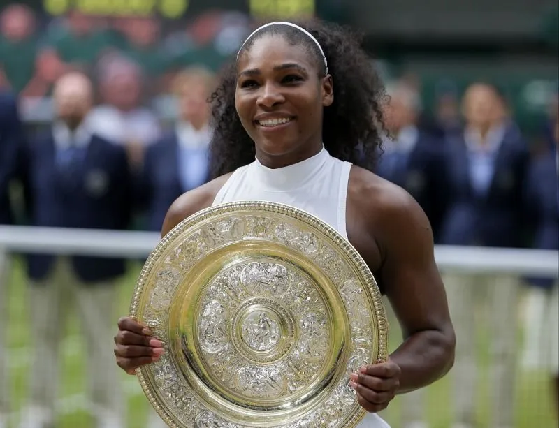 AP Serena celebra el título de Wimbledon