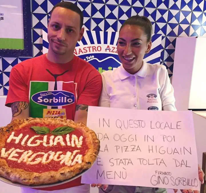 ESPECIAL Pizzería saca de su menú pizza de Gonzalo Higuaín