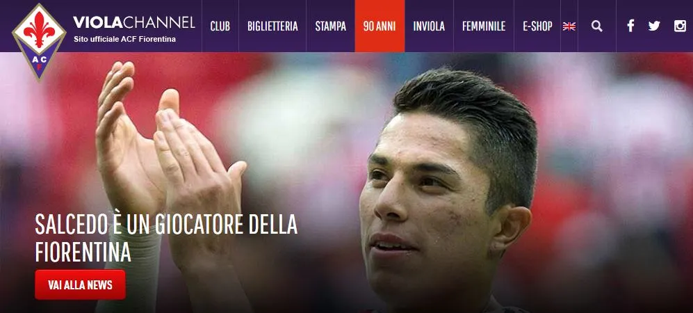 FIORENTINA Así reveló la Fiore el fichaje de Carlos Salcedo