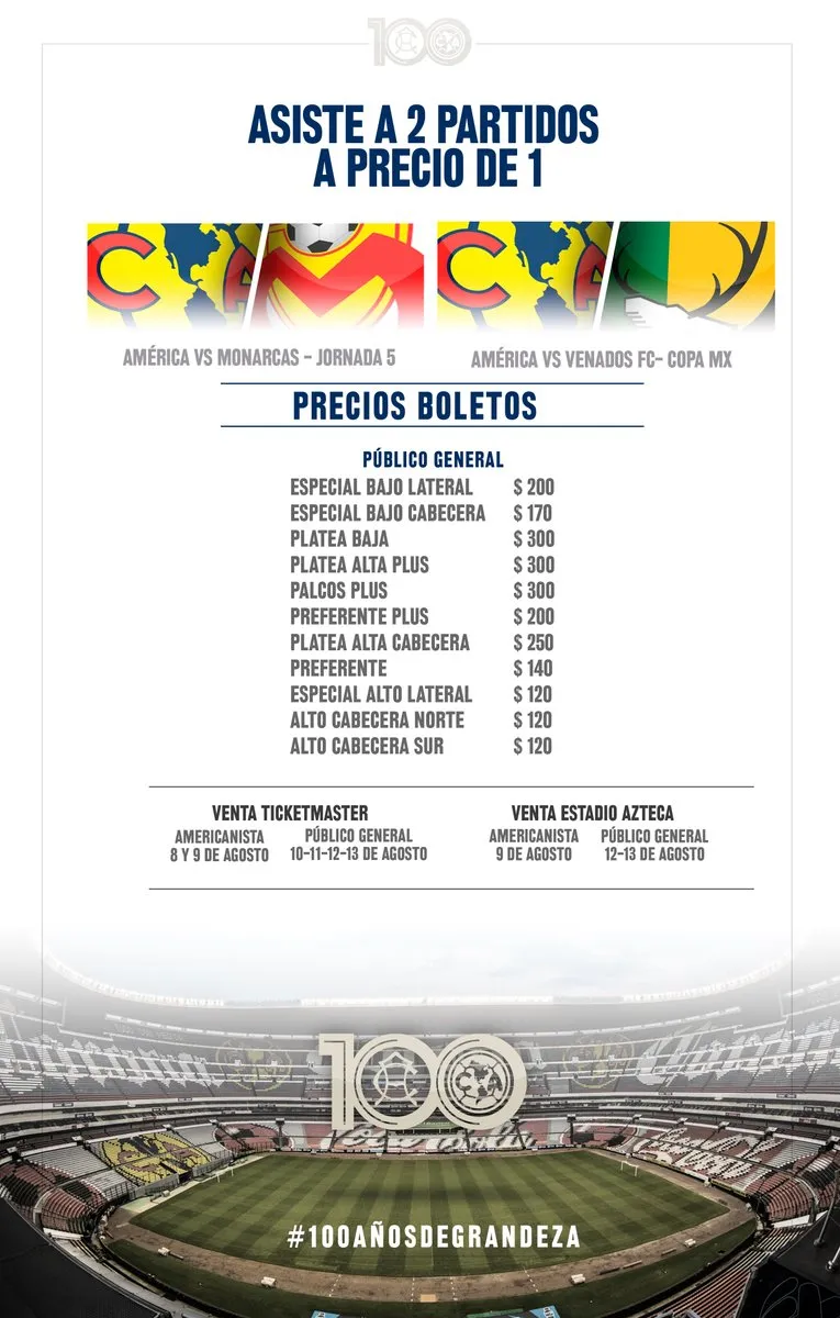 ESPECIAL Precios de los boletos para el partido contra Monarcas
