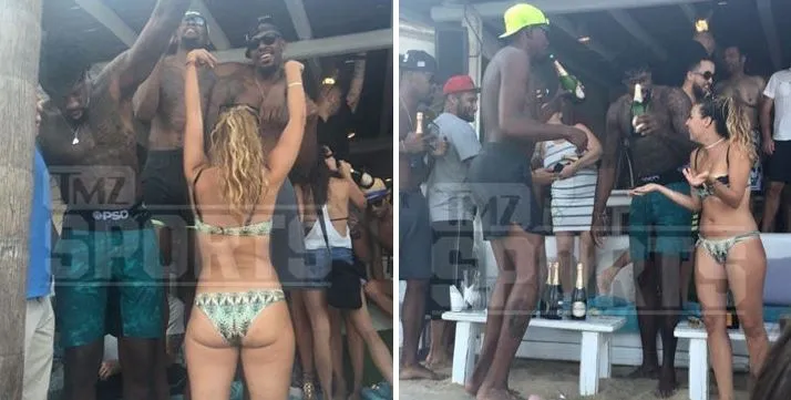 TMZ SPORTS Durant y Jordan, en plena fiesta playera