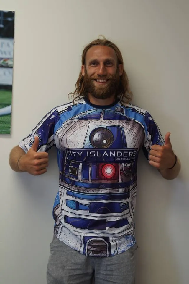 @HARRISBURGCITYISLANDERS Jersey de R2-D2 para ayudar a 'The American Cancer Society'