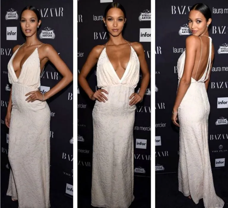 @LAISRIBEIRO La modelo brasileña Lais Ribeiro, sorprendió con un sexy vestido blanco