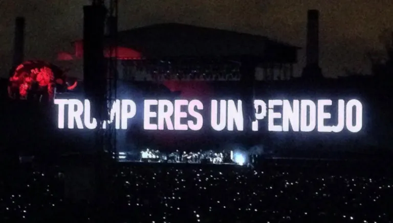 ESPECIAL Mensaje a Donald Trump en concierto de Roger Waters