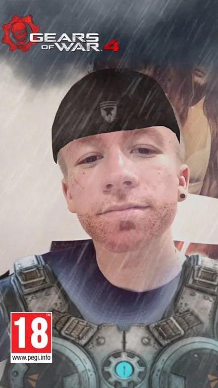 Aficionado luce el filtro de Gears of War 4