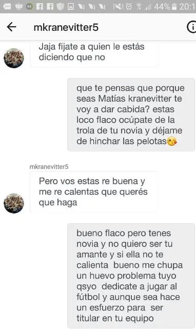 ESPECIAL Fragmento de la conversación entre Kranevitter y la modelo