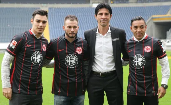 EFE Marco Fabián el día de su presentación con el Eintracht de Frankfurt