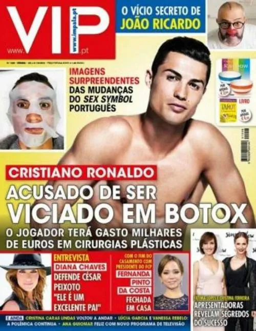 CR7 en la portada de una revista portuguesa