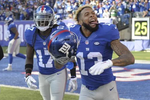 AP Odell Beckham celebrando anotación