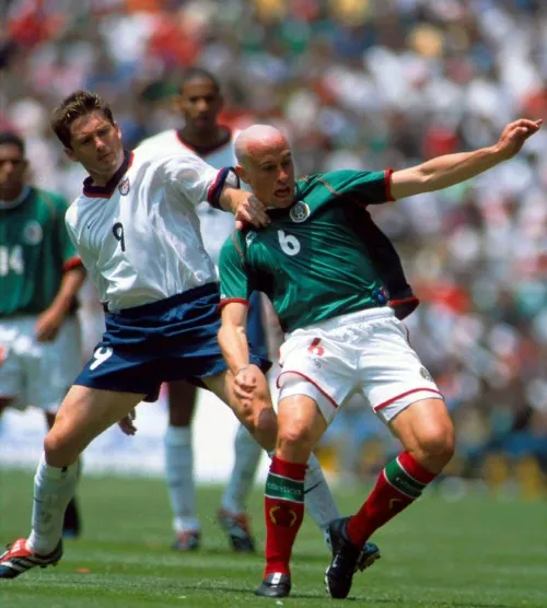 El Borrego durante el partido frente a EU