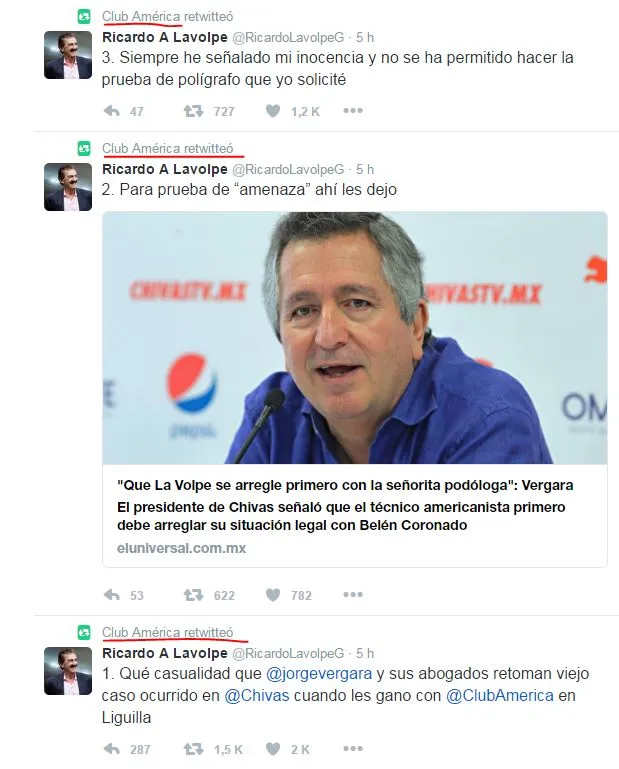 ESPECIAL Retweets del América