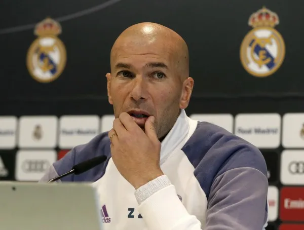 Zidane durante una conferencia de prensa