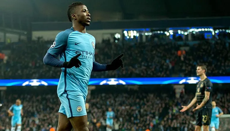 Iheanacho festeja el tanto de la igualada