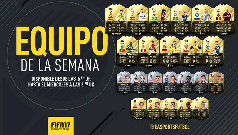 El cuadro completo del FUT en la semana 12