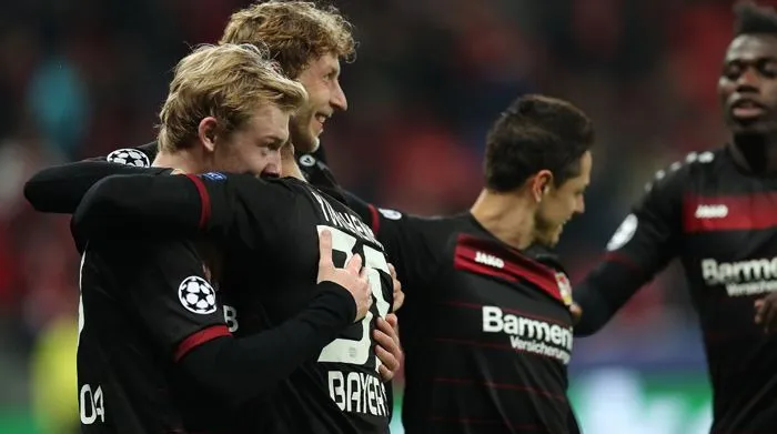 BAYER LEVERKUSEN Brandt celebra su gol contra el Mónaco