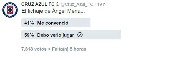 ESPECIAL Cruz Azul lanzó una encuesta sobre el Fichaje de Mena