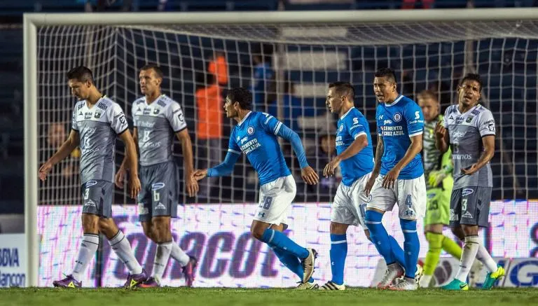 Cruz Azul en el partido contra el León