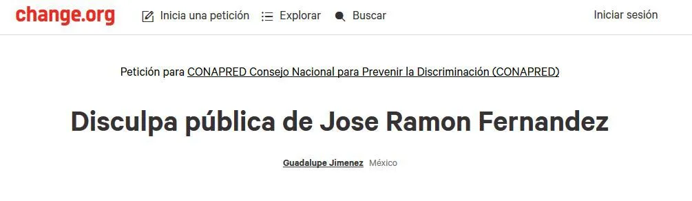 ESPECIAL Exigen disculpa pública de José Ramón Fernández