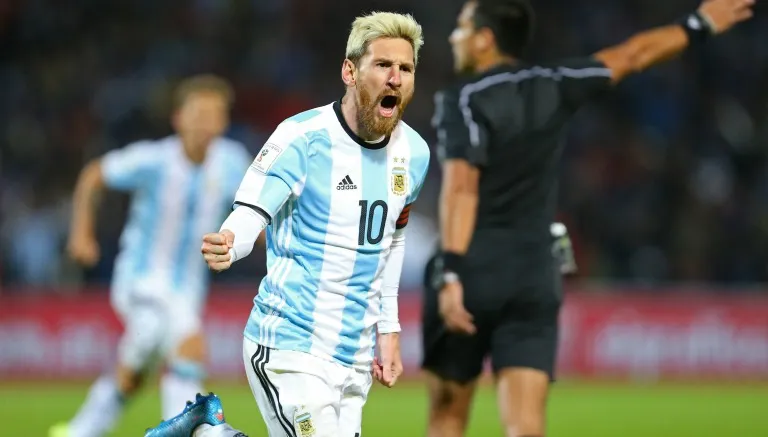 EFE Messi celebrando con la camiseta de la Selección Argentina