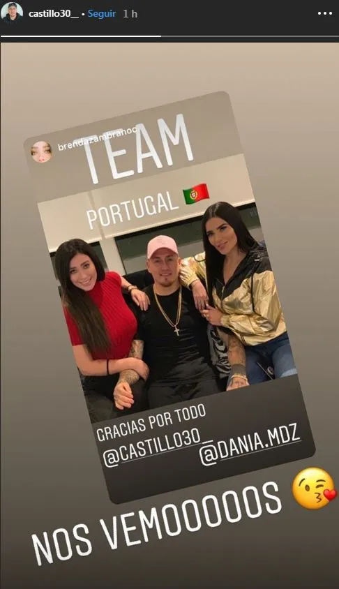 Brenda Zambrano compartió la imagen junto al delantero