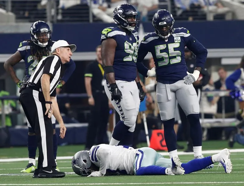 EFE Allen Hurns en el césped tras romperse el tobillo