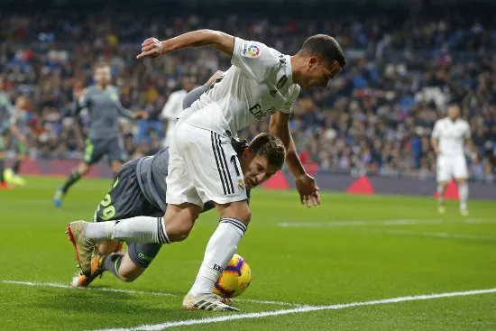 AP Lucas Vázquez durante el partido vs Real Sociedad