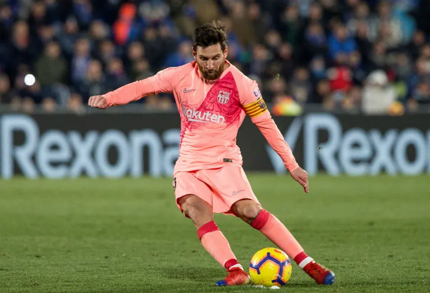 Messi saca disparo en partido frente al Getafe