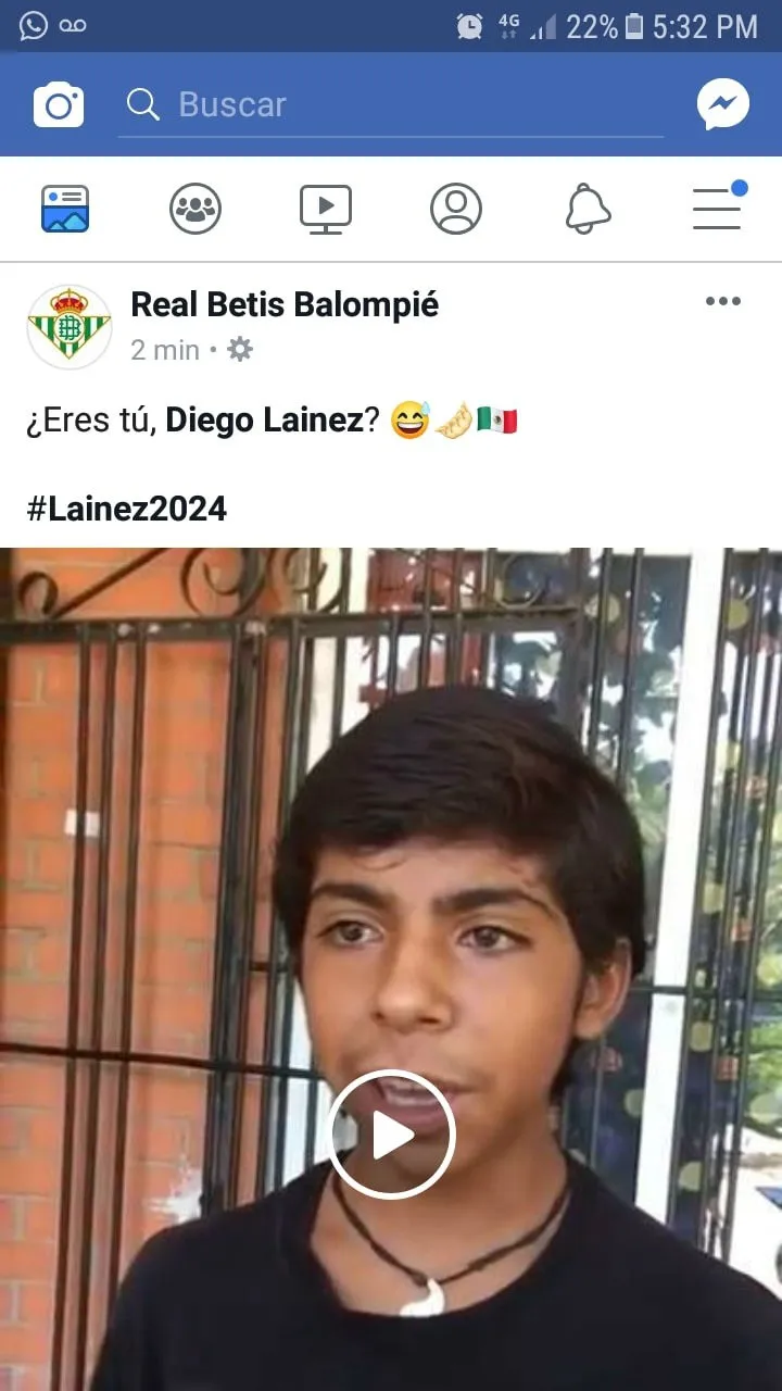 FACEBOOK REAL BETIS BALOMPIÉ Betis trollea a Diego Lainez