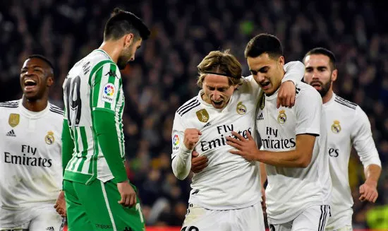 EFE Luka Modric festeja gol contra Betis