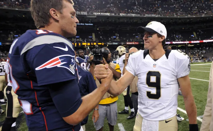 AP Brady y Brees se saludan tras enfrentarse en 2017