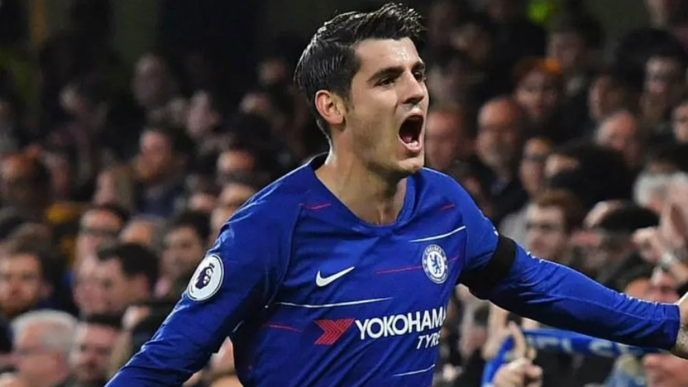 TWITTER @AlvaroMorata Morata celebra anotación con los Blues