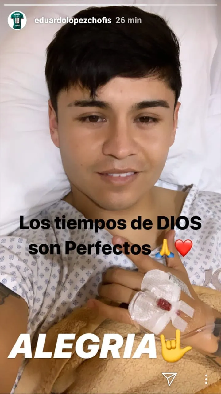 La Chofis tras ser intervenido de una operación