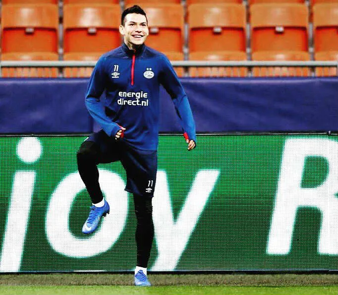 Chucky, en un entrenamiento con el PSV