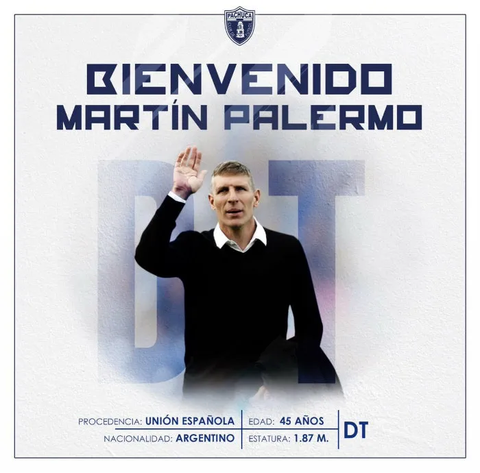 TWITTER @TUZOS Llamado con el que Pachuca anunció a Palermo como su DT