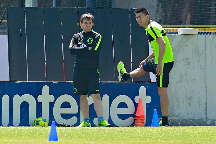 Goltz en un entrenamiento del América