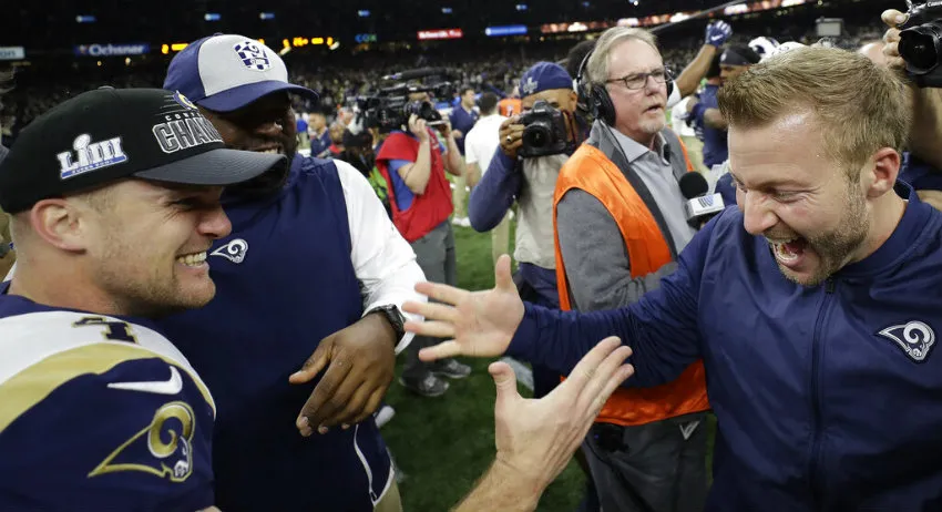 AP McVay celebra pase al Super Bowl LIII