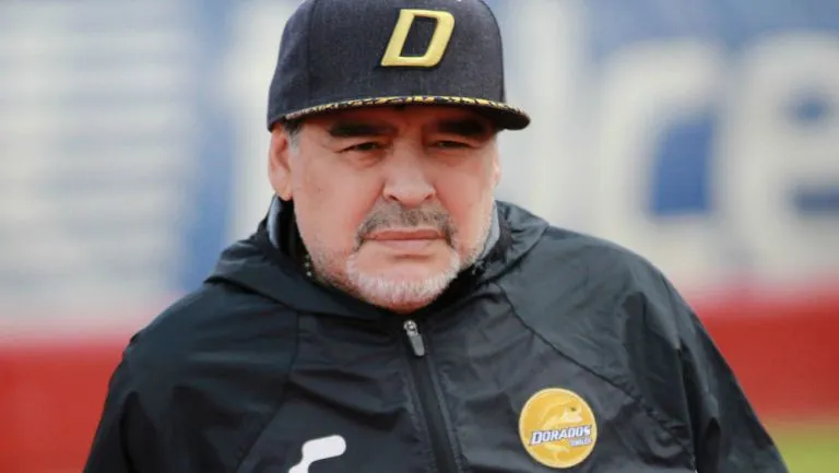 Diego Armando Maradona durante un encuentro ante Mineros