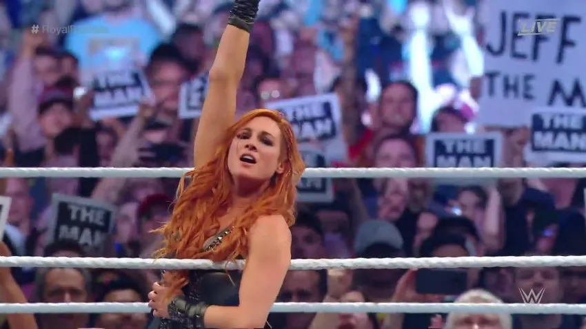 TWITTER @WWE Becky Lynch se convierte en ganadora de Royal Rumble 2019