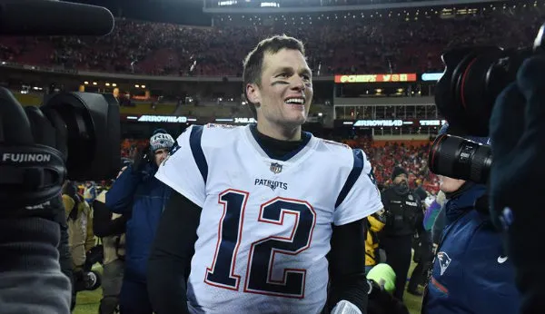 Brady en un partido de Patriots