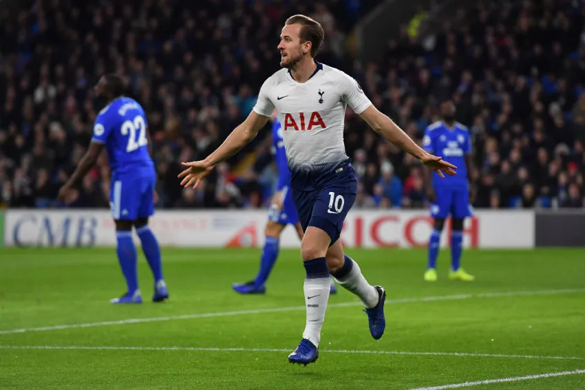 TWITTER @HKANE Kane celebra anotación en la Premier League con Tottenham