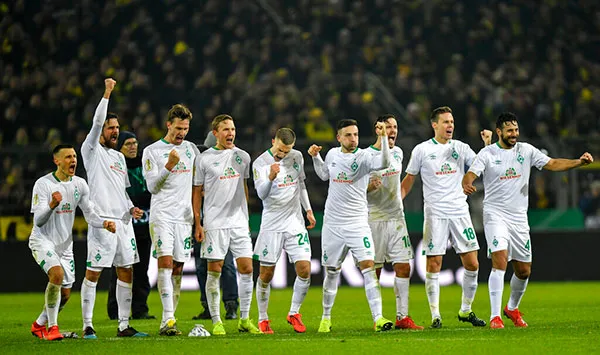 AP Así festejaron los jugadores del Werder Bremen