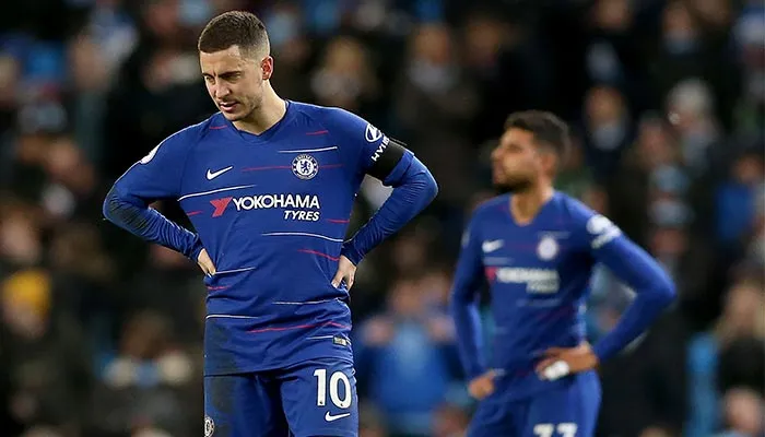 Hazard tras la derrota de los 'blues'