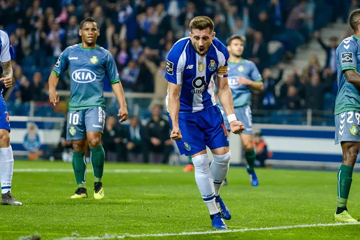 TWITTER @FCPORTO Herrera festeja su gol contra el Setúbal