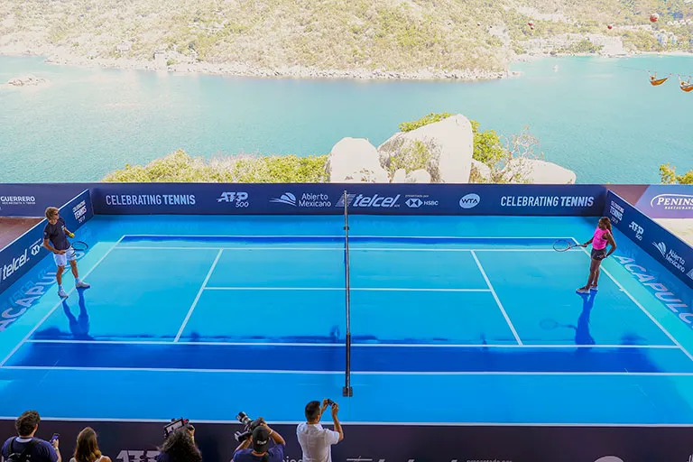 Zverev y Sloane ofrecen un pequeño partido de exhibición