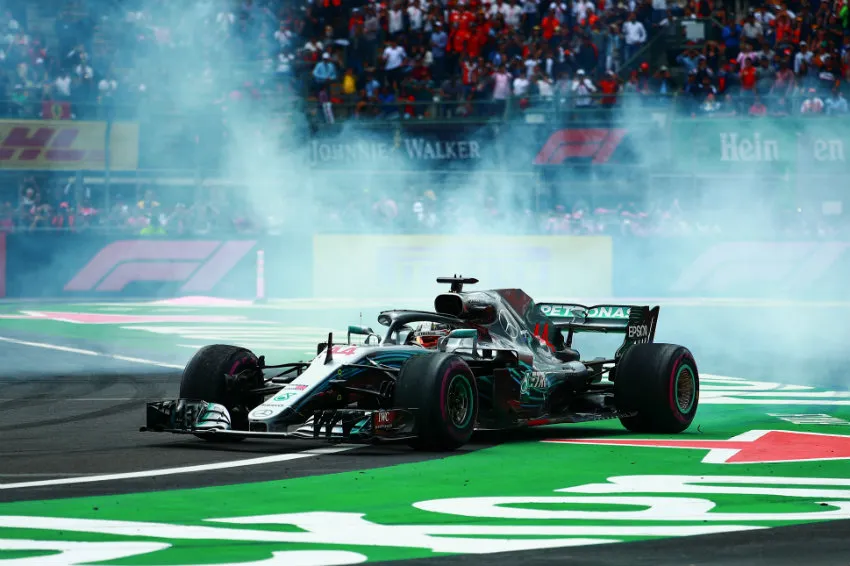 Lewis Hamilton durante el Gran Premio de México