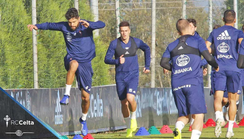 Araujo durante entrenamiento del Celta