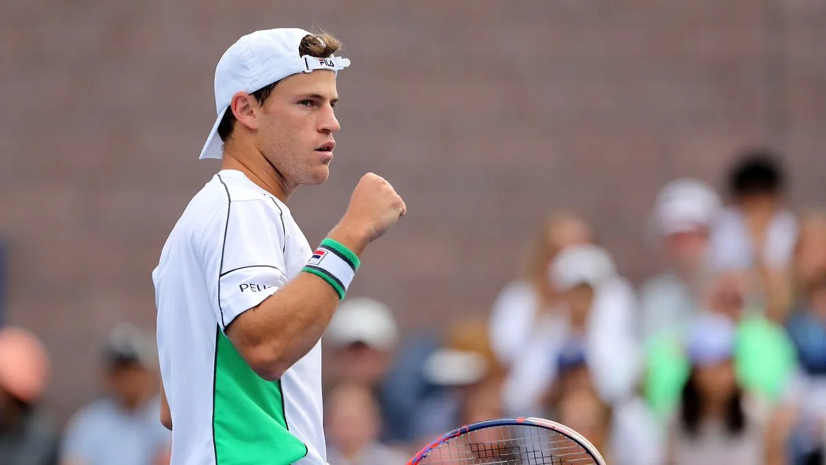 Diego Schwartzman durante un partido