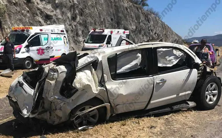 El vehículo en el que viajaba De la Torre quedó inutilizable