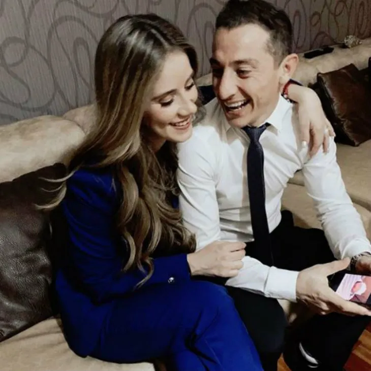 Guardado y De la Vega, durante una cena familiar