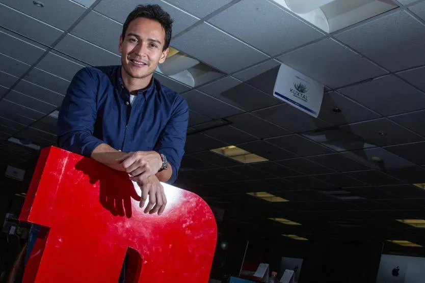 Markin López, en la redacción de RÉCORD